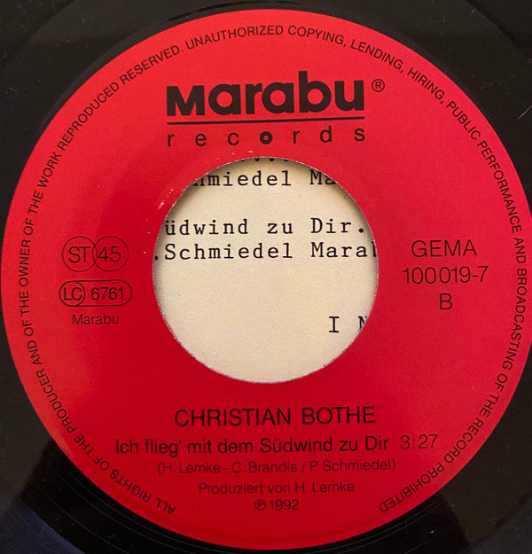 Christian Bothe : Schwarze Rose Von Napoli (7", Single)