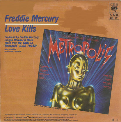 Freddie Mercury : Love Kills (7", Single)
