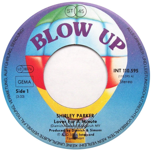 Shirley Parker : Lover For A Minute (7", Single)