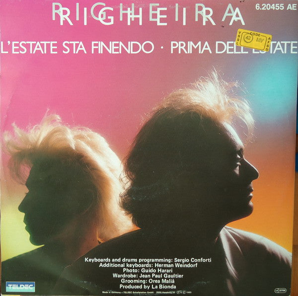 Righeira : L'Estate Sta Finendo (12", Maxi, Ora)