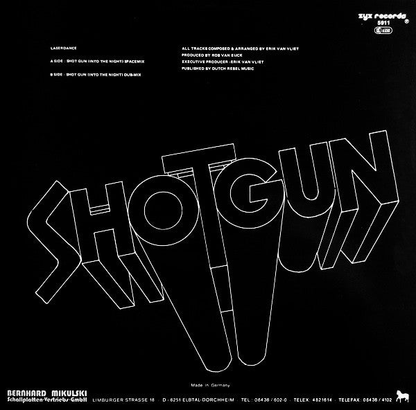 Laserdance : Shotgun (Into The Night) (12", Yel)