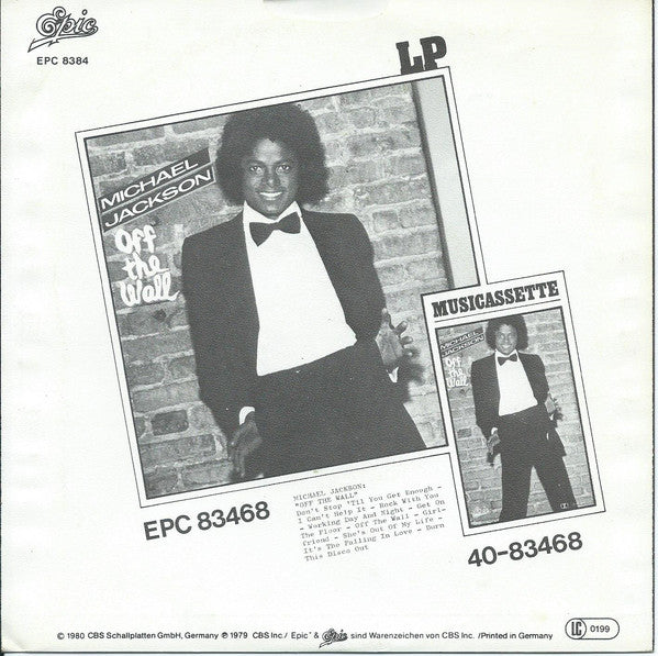 Michael Jackson : She's Out Of My Life (7", Single)