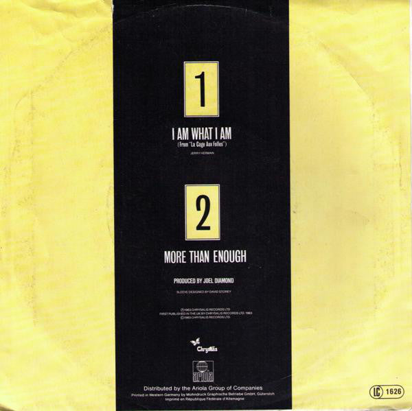 Gloria Gaynor : I Am What I Am (7", Single)