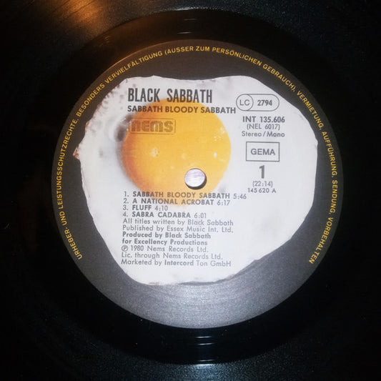 Black Sabbath : Sabbath Bloody Sabbath (LP, Album, RE, Gat)