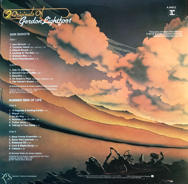 Gordon Lightfoot : 2 Originals Of Gordon Lightfoot (2xLP, Album, Comp, Gat)