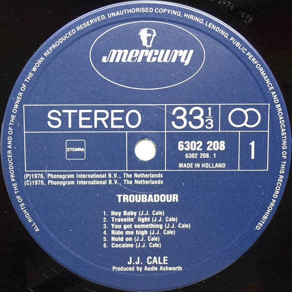 J.J. Cale : Troubadour (LP, Album, RE)