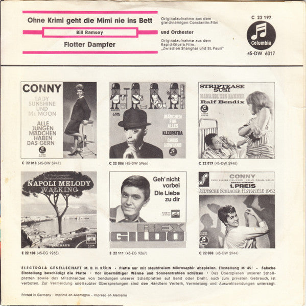 Bill Ramsey : Ohne Krimi Geht Die Mimi Nie Ins Bett (7", Single)
