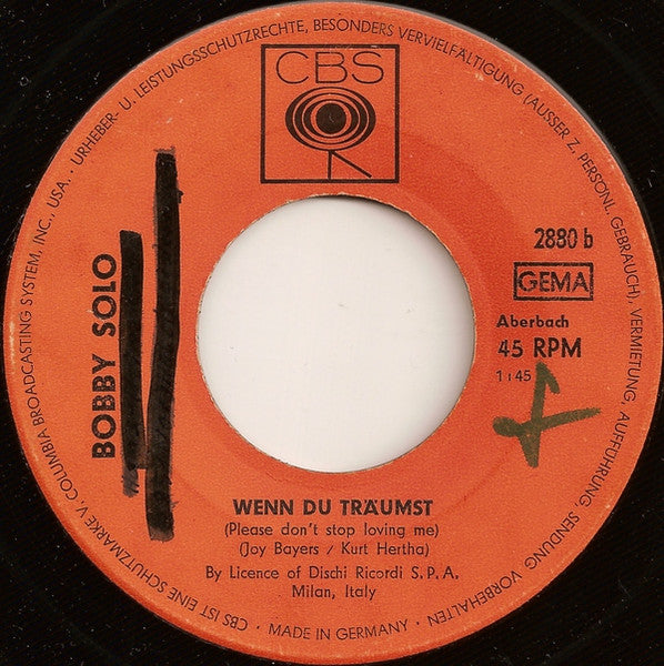 Bobby Solo : Alles Bleibt So Wie Immer (7", Single)