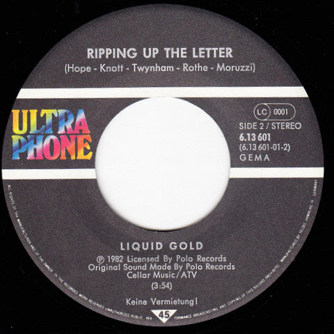 Liquid Gold : Where Did We Go Wrong? (7", Single)