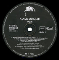 Klaus Schulze : Dig It (LP, Album, RE, Bla)