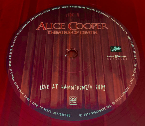 Alice Cooper (2) : Theatre Of Death - Live At Hammersmith 2009 (2xLP, Red + DVD-V + Ltd)