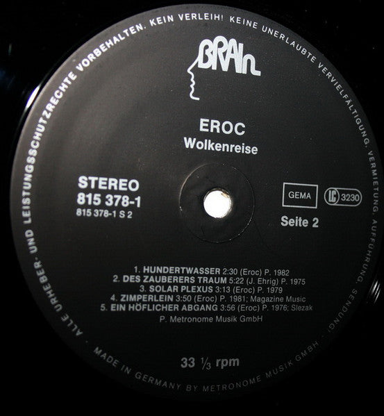 Eroc : Wolkenreise (LP, Comp)