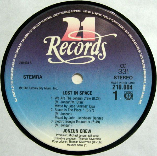 Jonzun Crew* : Lost In Space (LP, Album)