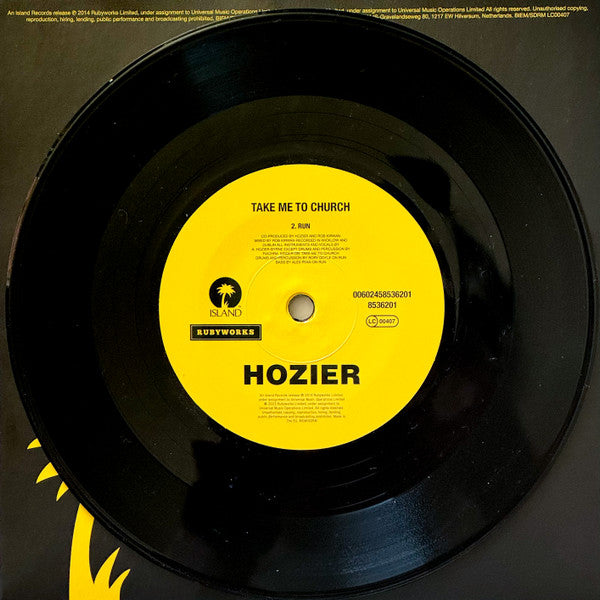 Hozier : Take Me To Church (7", Single, Ltd)