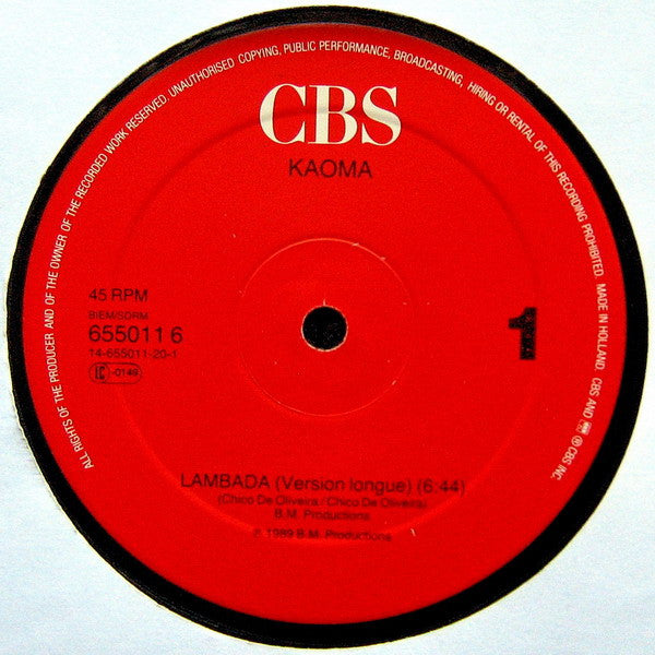 Kaoma : Lambada (12", Maxi)