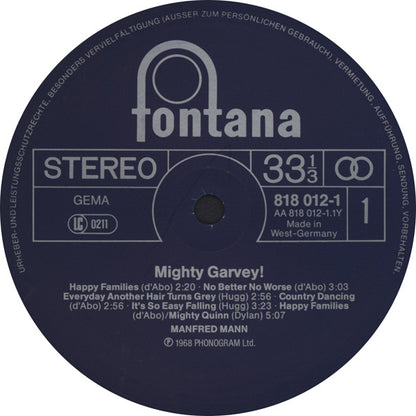 Manfred Mann : Mighty Garvey! (LP, Album, RE)