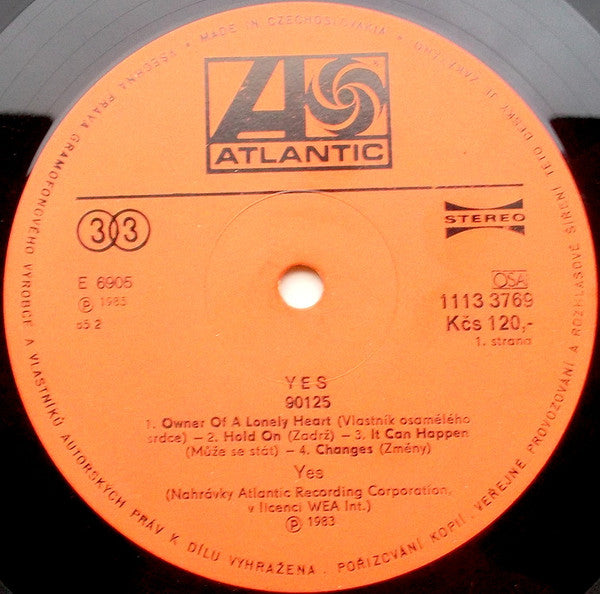 Yes : 90125 (LP, Album, RE)