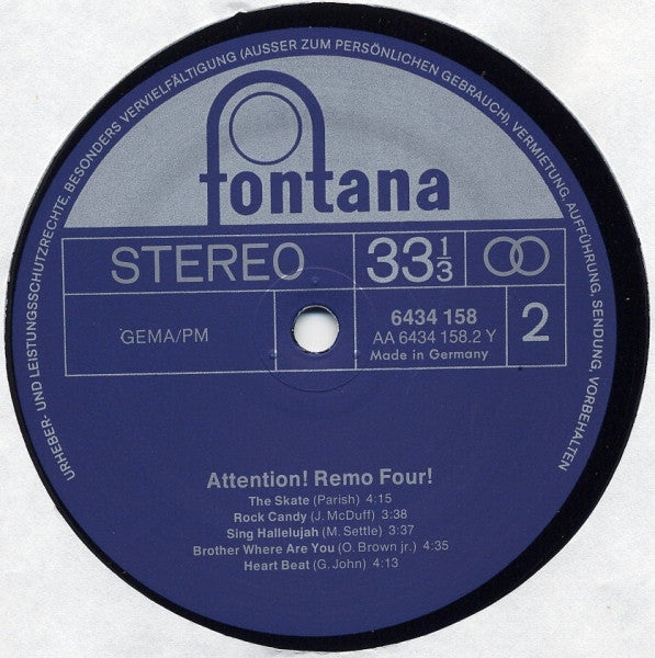 Remo Four* : Attention! Remo Four! (LP, Album, RE)