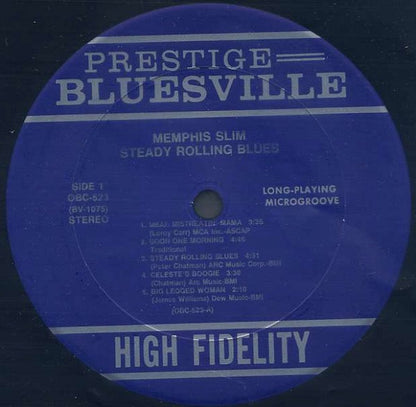 Memphis Slim : Steady Rolling Blues: The Blues Of Memphis Slim (LP, Album, RE)