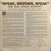 Max Roach Quartet : Speak, Brother, Speak! (LP, Album, Mono)