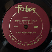 Max Roach Quartet : Speak, Brother, Speak! (LP, Album, Mono)