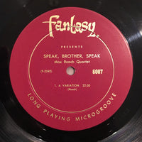 Max Roach Quartet : Speak, Brother, Speak! (LP, Album, Mono)