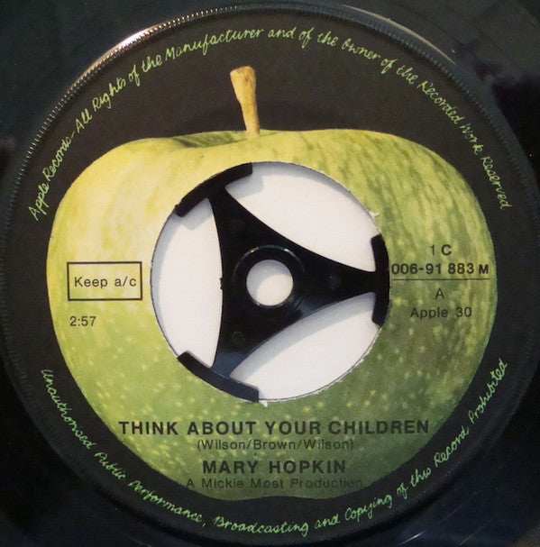 Mary Hopkin : Think About Your Children (7")