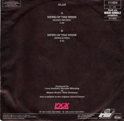 Glas : News Of The Week (7", Single)