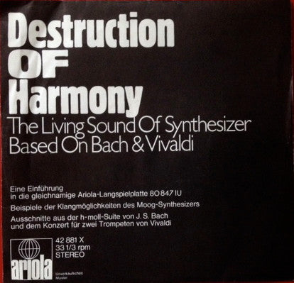 Eberhard Schoener : Destruction Of Harmony (7", Promo)