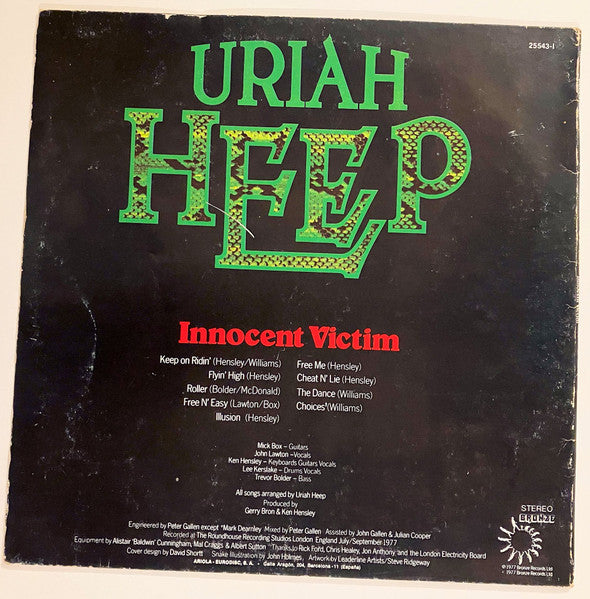 Uriah Heep : Innocent Victim (LP, Album, Eng)