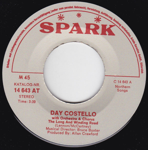 Day Costello : The Long And Winding Road (7", Single)