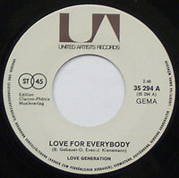 Love Generation : Love For Everybody  (7", Single)
