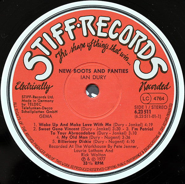 Ian Dury : New Boots And Panties!! (LP, Album, RE)