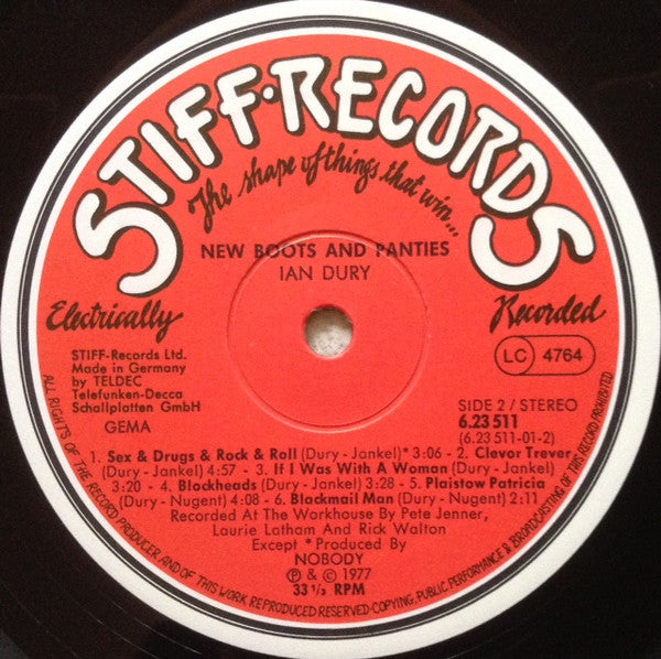 Ian Dury : New Boots And Panties!! (LP, Album, RE)