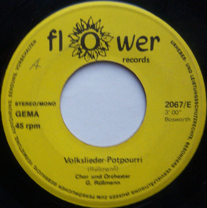 Chor* Und Orchester G. Rüßmann* : Volkslieder-Potpourri (7", Single)