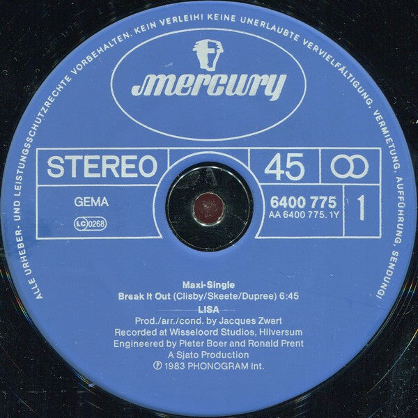 Lisa Boray : Break It Out (12")