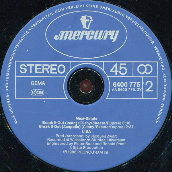 Lisa Boray : Break It Out (12")