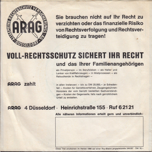 Roy Black : Rot Ist Dein Mund / Hallo Dolly (7", Single, Mono, Promo)