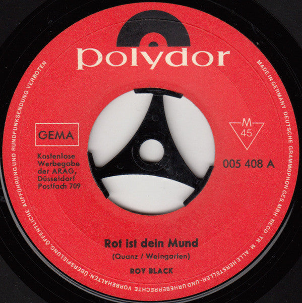 Roy Black : Rot Ist Dein Mund / Hallo Dolly (7", Single, Mono, Promo)