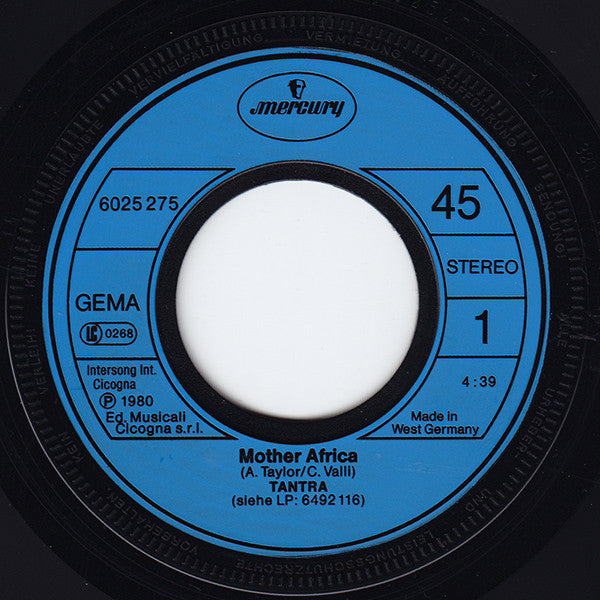 Tantra (2) : Mother Africa (7", Single)