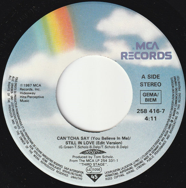 Boston : Can'tcha Say (You Believe In Me) (7", Single)