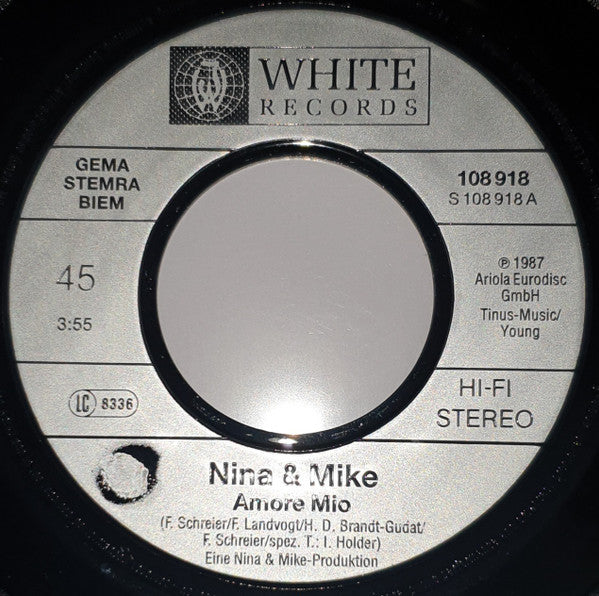 Nina & Mike : Amore Mio (7", Single)