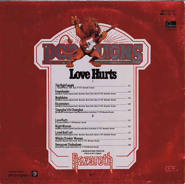 Nazareth (2) : Love Hurts (LP, Album, Comp)