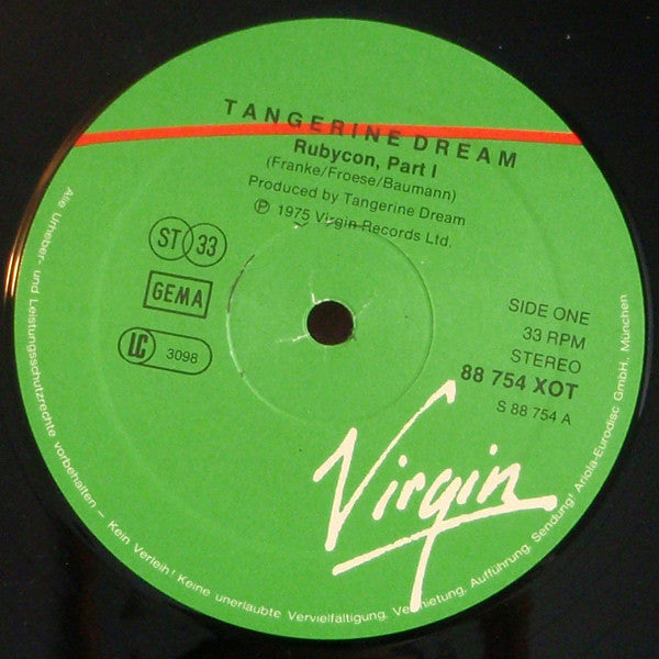 Tangerine Dream : Rubycon (LP, Album, RE, Gat)