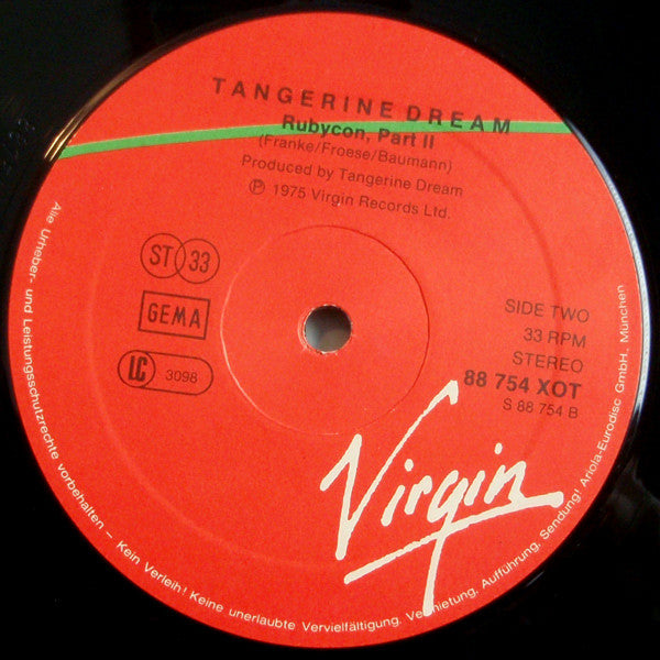 Tangerine Dream : Rubycon (LP, Album, RE, Gat)