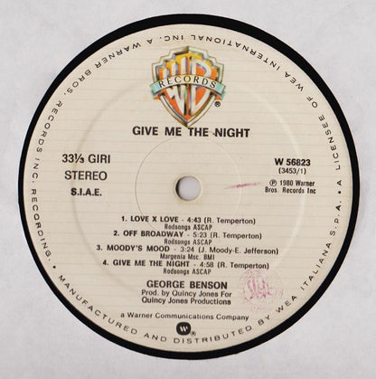 George Benson : Give Me The Night (LP, Album)