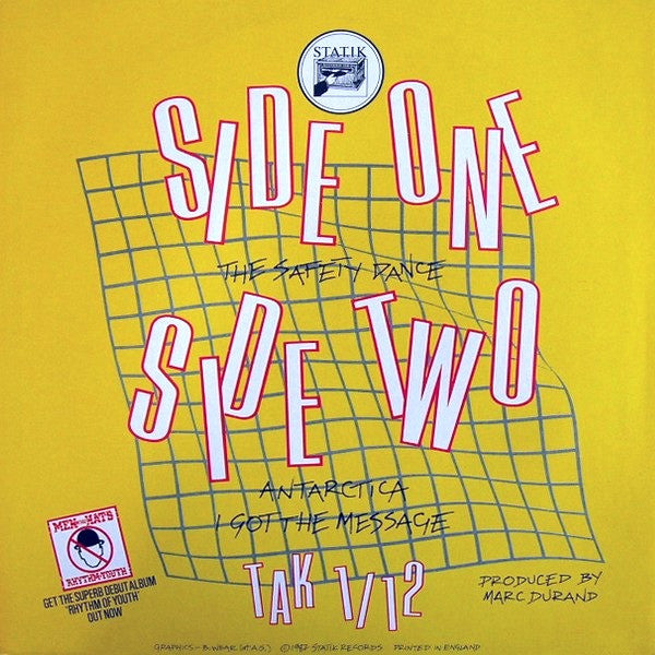 Men Without Hats : The Safety Dance (Extended 'Club Mix') (12", Single, EMI)