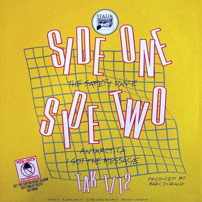 Men Without Hats : The Safety Dance (Extended 'Club Mix') (12", Single, EMI)