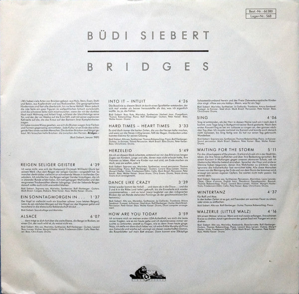 Büdi Siebert : Bridges (LP, Album)