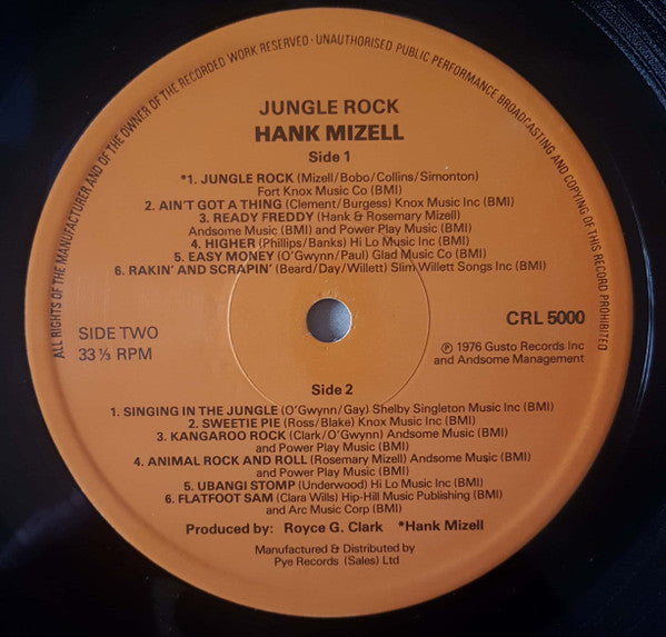 Hank Mizell : Jungle Rock (LP, Album, RE)